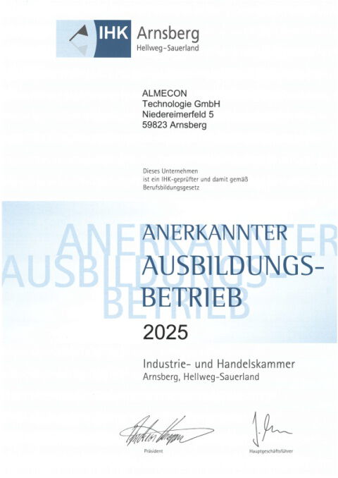 IHK Ausbildungsbetrieb 2025 