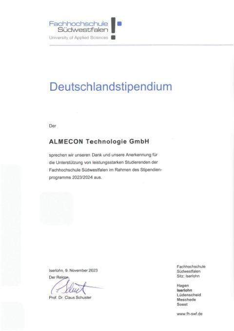 Deutschlandstipendium 2023/2024 