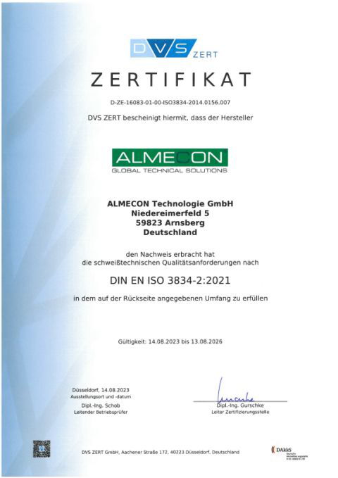 DIN EN ISO 3834-2:2021 